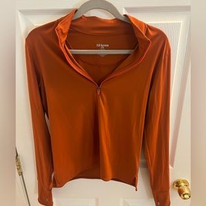 All Access by Bandier Orange Workout Halfzip